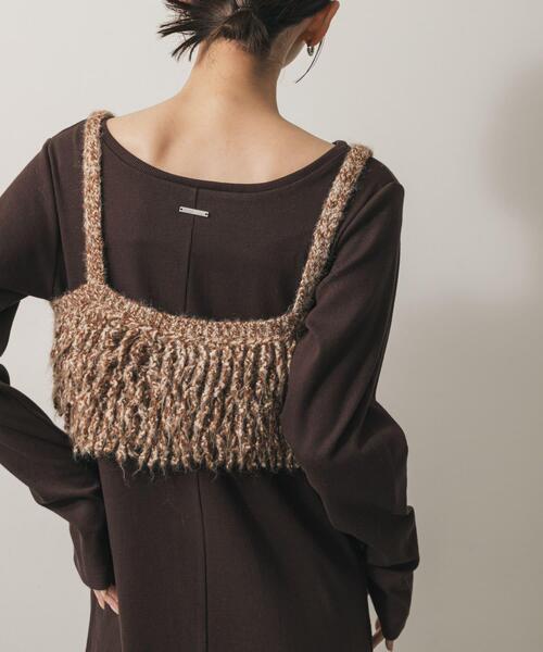 SENSE OF PLACE by URBAN RESEARCH（センスオブプレイスバイアーバンリサーチ）の「ニットブラビスチェ（キャミソール・レディース・ブラック/キャメル/レッド・ONE）」の15枚目の写真