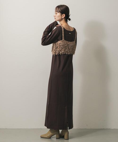 SENSE OF PLACE by URBAN RESEARCH（センスオブプレイスバイアーバンリサーチ）の「ニットブラビスチェ（キャミソール・レディース・ブラック/キャメル/レッド・ONE）」の17枚目の写真