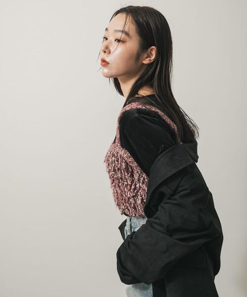 SENSE OF PLACE by URBAN RESEARCH（センスオブプレイスバイアーバンリサーチ）の「ニットブラビスチェ（キャミソール・レディース・ブラック/キャメル/レッド・ONE）」の21枚目の写真