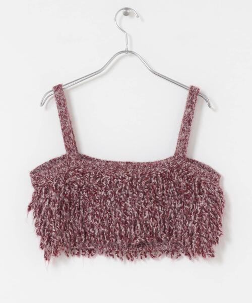 SENSE OF PLACE by URBAN RESEARCH（センスオブプレイスバイアーバンリサーチ）の「ニットブラビスチェ（キャミソール・レディース・ブラック/キャメル/レッド・ONE）」の4枚目の写真