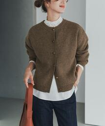URBAN RESEARCH DOORS | ハミルトンウール畦クルーネックカーディガン(カーディガン/ボレロ)