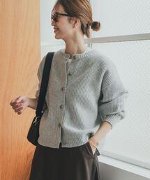 B023新品▼ アーバンリサーチ　ニット カーディガン　38/M　グレー　ネイティブジャガード総柄　URBAN RESEARCH URBAN RESEARCH DOORS ⁄ アーバンリサーチ ドアーズ （レディース