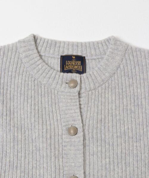 ハミルトンウール畦クルーネックカーディガン（カーディガン/ボレロ