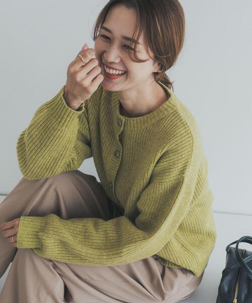 ハミルトンウール畦クルーネックカーディガン（カーディガン/ボレロ