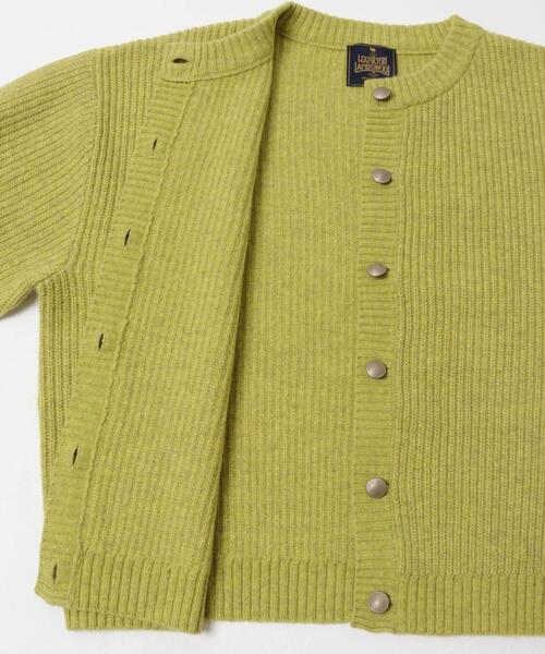 URBAN RESEARCH DOORS(アーバンリサーチドアーズ)の「ハミルトンウール畦クルーネックカーディガン(カーディガン/ボレロ・レディース・ライトグレー/グリーン/ブラウン・MEDIUM)」の4枚目の写真