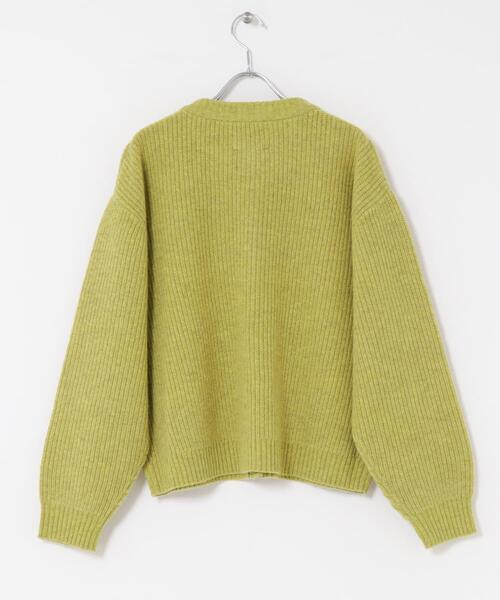 ハミルトンウール畦クルーネックカーディガン（カーディガン/ボレロ