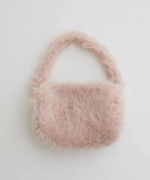 natural couture（ナチュラルクチュール）の「ファーミニバッグ（ハンドバッグ・レディース・ミント/イエロー/ピンク/ブラウン/オフホワイト/ブラック・FREE）」の6枚目の写真