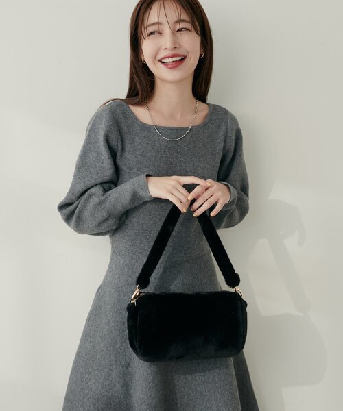 natural couture（ナチュラルクチュール）の「ファーミニバッグ（ハンドバッグ・レディース・ミント/イエロー/ピンク/ブラウン/オフホワイト/ブラック・FREE）」の13枚目の写真