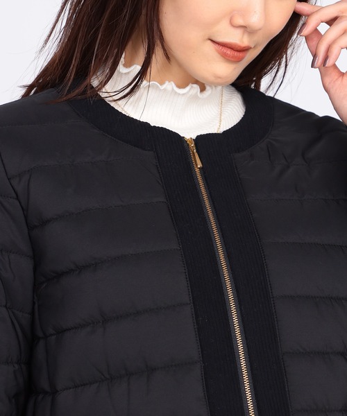 GALLORIA（ギャローリア）の「パイピング使い薄中綿ジャケット（その他アウター・レディース・ブラック/ベージュ・S/M/L/LL）」の5枚目の写真