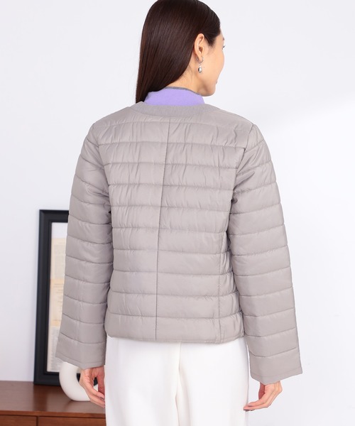 GALLORIA（ギャローリア）の「パイピング使い薄中綿ジャケット（その他アウター・レディース・ブラック/ベージュ・S/M/L/LL）」の7枚目の写真