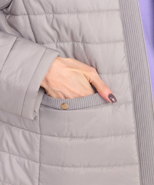 GALLORIA（ギャローリア）の「パイピング使い薄中綿ジャケット（その他アウター・レディース・ブラック/ベージュ・S/M/L/LL）」の8枚目の写真