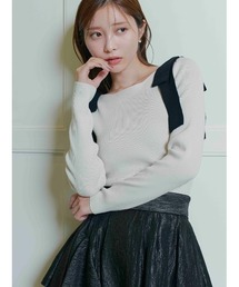 新品 セルフォード 襟付きシアーニットプルオーバー CELFORD（セルフォード）の「襟付きシアーニットプルオーバー