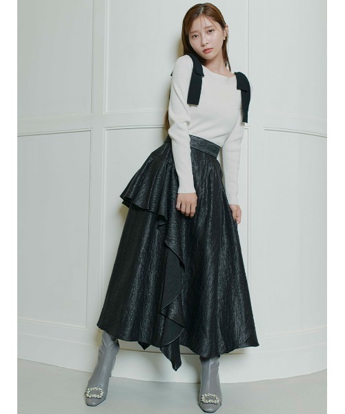 セール】ショルダーリボンニットプルオーバー（ニット/セーター