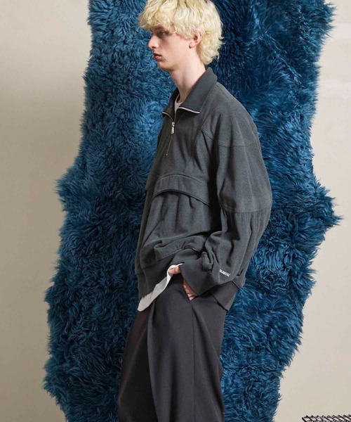 MAISON SPECIAL(メゾンスペシャル)の「《UNISEX》POLATEC Prime-Over Half-zip Fleece Blouson/ポーラテックプライムオーバーハーフジップフリースブルゾン【MAISON SPECIAL/メゾンスペシャル】(スウェット・メンズ・ブラック/グレイッシュベージュ/ブラウン/チャコールグレー・0/1/2)」の14枚目の写真