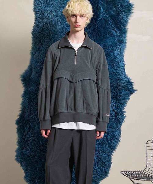 MAISON SPECIAL(メゾンスペシャル)の「《UNISEX》POLATEC Prime-Over Half-zip Fleece Blouson/ポーラテックプライムオーバーハーフジップフリースブルゾン【MAISON SPECIAL/メゾンスペシャル】(スウェット・メンズ・ブラック/グレイッシュベージュ/ブラウン/チャコールグレー・0/1/2)」の13枚目の写真