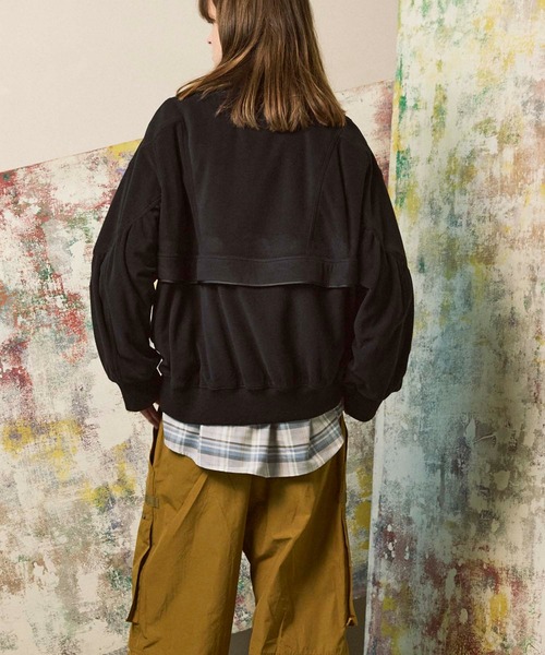 MAISON SPECIAL(メゾンスペシャル)の「《UNISEX》POLATEC Prime-Over Half-zip Fleece Blouson/ポーラテックプライムオーバーハーフジップフリースブルゾン【MAISON SPECIAL/メゾンスペシャル】(スウェット・メンズ・ブラック/グレイッシュベージュ/ブラウン/チャコールグレー・0/1/2)」の12枚目の写真