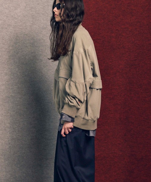 MAISON SPECIAL(メゾンスペシャル)の「《UNISEX》POLATEC Prime-Over Half-zip Fleece Blouson/ポーラテックプライムオーバーハーフジップフリースブルゾン【MAISON SPECIAL/メゾンスペシャル】(スウェット・メンズ・ブラック/グレイッシュベージュ/ブラウン/チャコールグレー・0/1/2)」の20枚目の写真