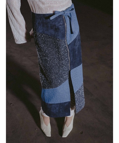 ELCHELE(エルチェレ)の「PATCH WORK ZIP UP SKIRT(スカート・レディース・マルチ・FREE)」の9枚目の写真