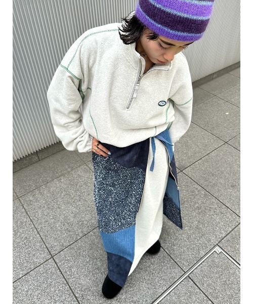 ELCHELE(エルチェレ)の「PATCH WORK ZIP UP SKIRT(スカート・レディース・マルチ・FREE)」の6枚目の写真
