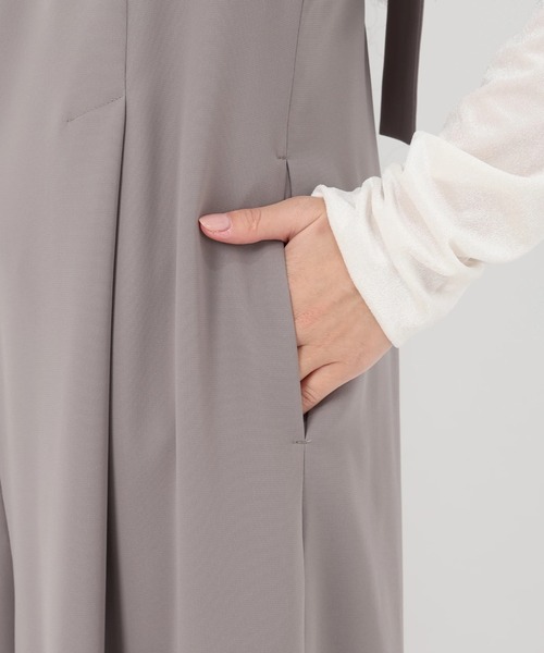 STRAWBERRY-FIELDS（ストロベリーフィールズ）の「ドビークロス_バックディテールコンビネゾン（パンツドレス・レディース・ブラック・2）」の8枚目の写真