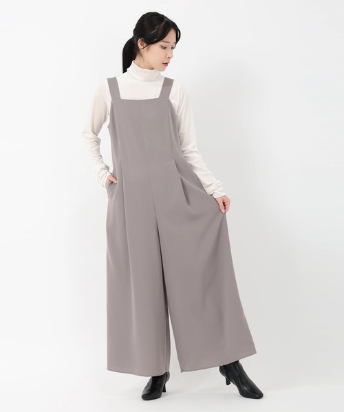 STRAWBERRY-FIELDS（ストロベリーフィールズ）の「ドビークロス_バックディテールコンビネゾン（パンツドレス・レディース・ブラック・2）」の10枚目の写真