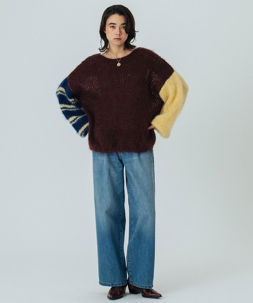 ROSE BUD(ローズバッド)の「(mici)CHUNKY SWEATER(ニット/セーター・レディース・ピンク/ブルー/ブラウン・ONE SIZE)」の6枚目の写真