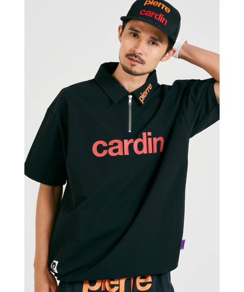 新品 ピエールカルダンゴルフ ハーフジップ ポロシャツ pierre cardin golf logodesignshort sleeve zippolo/ピエールカルダン