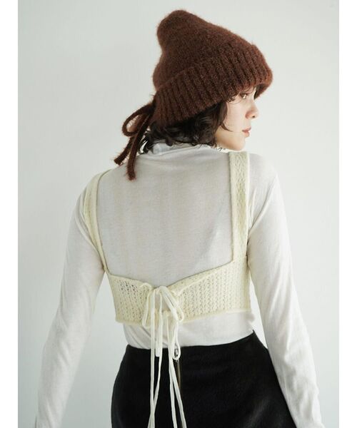 FIKA.(フィーカ)の「Knit bra top(その他トップス・レディース・ブラウン/オフホワイト/レッド・FREE)」の22枚目の写真