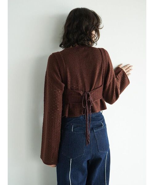 FIKA.(フィーカ)の「Knit bra top(その他トップス・レディース・ブラウン/オフホワイト/レッド・FREE)」の16枚目の写真