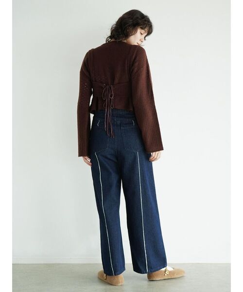 FIKA.(フィーカ)の「Knit bra top(その他トップス・レディース・ブラウン/オフホワイト/レッド・FREE)」の7枚目の写真