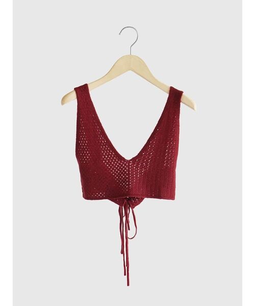 FIKA.(フィーカ)の「Knit bra top(その他トップス・レディース・ブラウン/オフホワイト/レッド・FREE)」の8枚目の写真