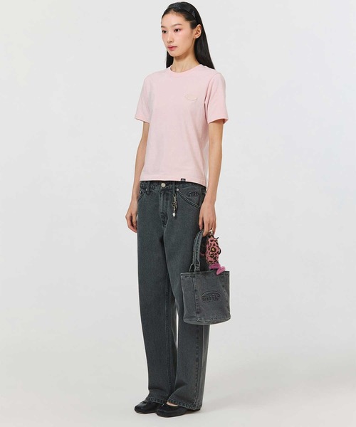 EMIS（イミス）の「LOGO EMBOSSED DENIM TOTE BAG（トートバッグ・レディース・グレー/ブルー・FREE）」の4枚目の写真