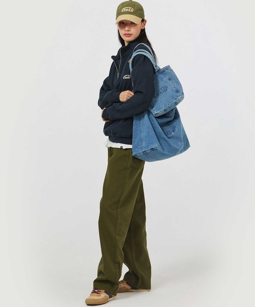 EMIS（イミス）の「LOGO EMBOSSED DENIM TOTE BAG（トートバッグ・レディース・グレー/ブルー・FREE）」の9枚目の写真