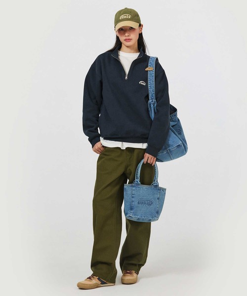 EMIS（イミス）の「LOGO EMBOSSED DENIM TOTE BAG（トートバッグ・レディース・グレー/ブルー・FREE）」の10枚目の写真
