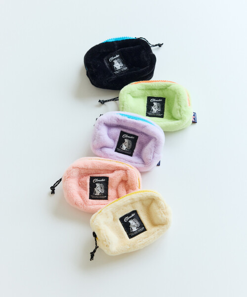 COBMASTER(コブマスター)の「Cobmaster/コブマスター 別注Fluffy square pouch S(ポーチ・メンズ・ブラック/ピンク/グリーン/ラベンダー/ベージュ・ONE SIZE)」の6枚目の写真