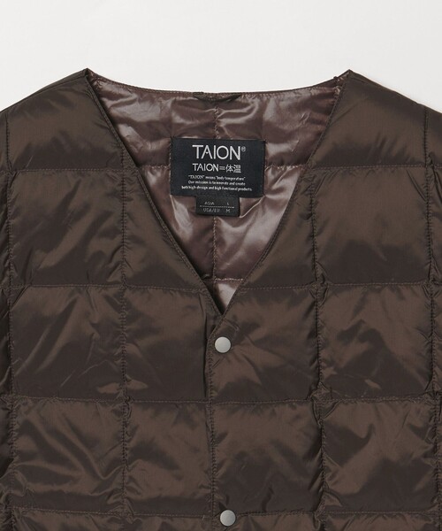 TAION(タイオン)の「<TAION>Vネック ボタン ベスト(ダウンベスト・メンズ・ダークブラウン/ブラック/ネイビー/ダークグレー・L/XL/M)」の8枚目の写真