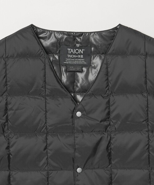 TAION(タイオン)の「<TAION>Vネック ボタン ベスト(ダウンベスト・メンズ・ダークブラウン/ブラック/ネイビー/ダークグレー・L/XL/M)」の16枚目の写真