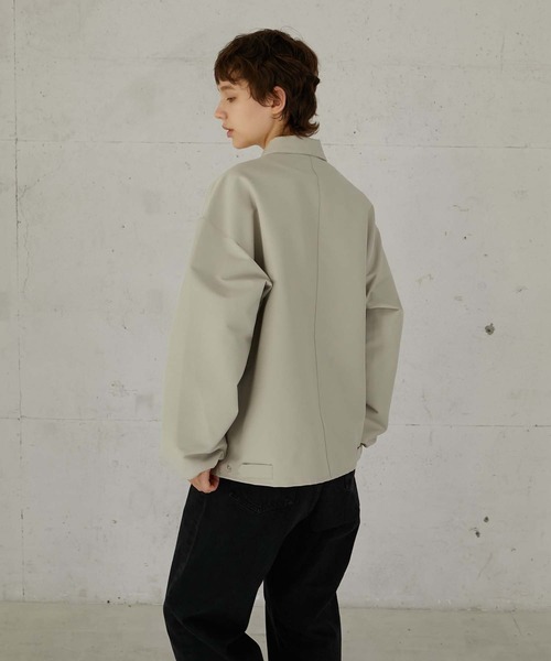 LA PEAU DE GEM（ラポドゥジェム）の「【LA PEAU DE GEM】3D pocket blouson/3Dポケットブルゾン（ブルゾン・レディース・ブラック/アイボリー・2/3）」の4枚目の写真