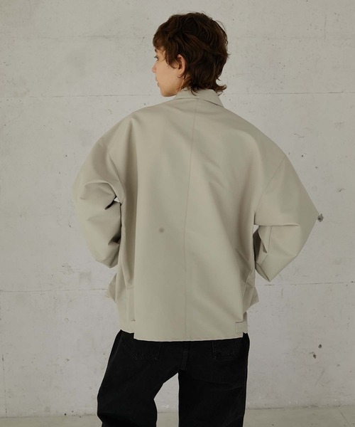 LA PEAU DE GEM（ラポドゥジェム）の「【LA PEAU DE GEM】3D pocket blouson/3Dポケットブルゾン（ブルゾン・レディース・ブラック/アイボリー・2/3）」の7枚目の写真