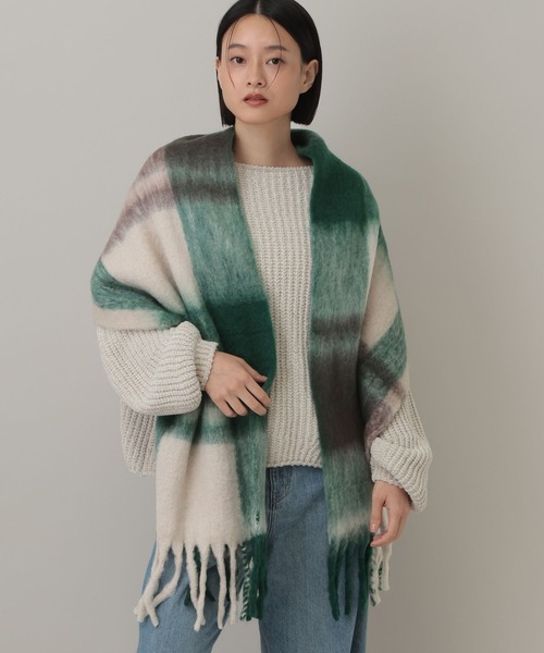 A part by(アパートバイ)の「【セレクト】THE BAGMATI_チェックマフラー(マフラー・レディース・ブルー/グリーン・FREE)」の1枚目の写真