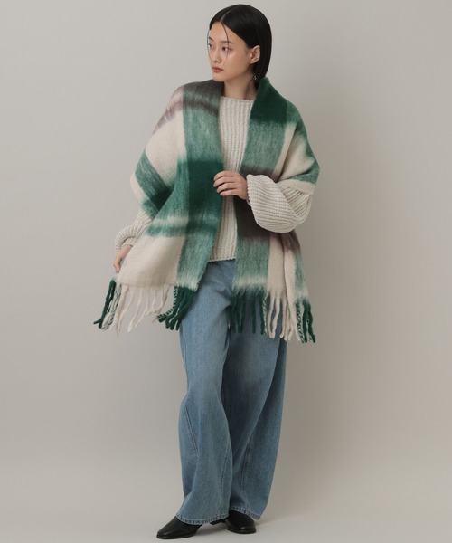 A part by(アパートバイ)の「【セレクト】THE BAGMATI_チェックマフラー(マフラー・レディース・ブルー/グリーン・FREE)」の3枚目の写真