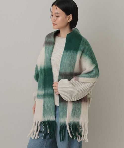 A part by(アパートバイ)の「【セレクト】THE BAGMATI_チェックマフラー(マフラー・レディース・ブルー/グリーン・FREE)」の6枚目の写真