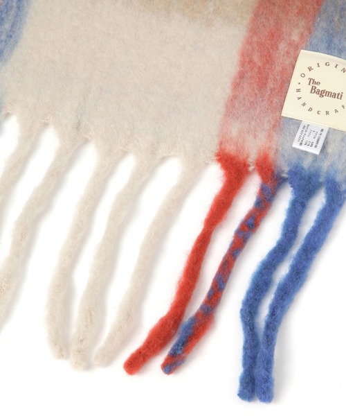 A part by(アパートバイ)の「【セレクト】THE BAGMATI_チェックマフラー(マフラー・レディース・ブルー/グリーン・FREE)」の14枚目の写真