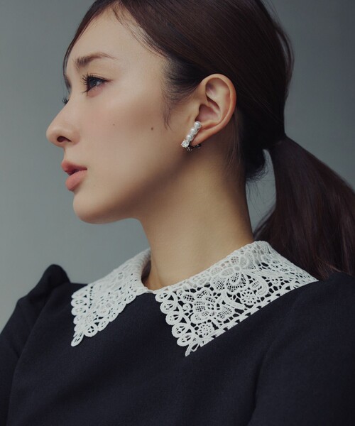 TOCCA(トッカ)の「SWEET TEA TIME LACE ドレス(ワンピース・レディース・ライトグレー系/ネイビー系/ブラック系・4/2/0/6)」の6枚目の写真