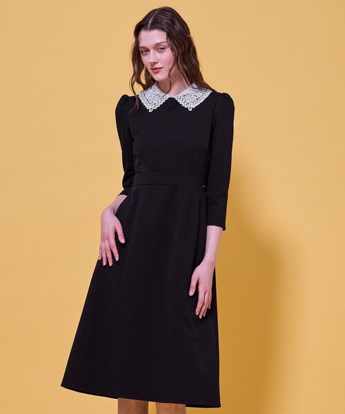 TOCCA(トッカ)の「SWEET TEA TIME LACE ドレス(ワンピース・レディース・ライトグレー系/ネイビー系/ブラック系・4/2/0/6)」の8枚目の写真