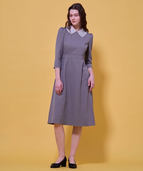 TOCCA(トッカ)の「SWEET TEA TIME LACE ドレス(ワンピース・レディース・ライトグレー系/ネイビー系/ブラック系・4/2/0/6)」の14枚目の写真