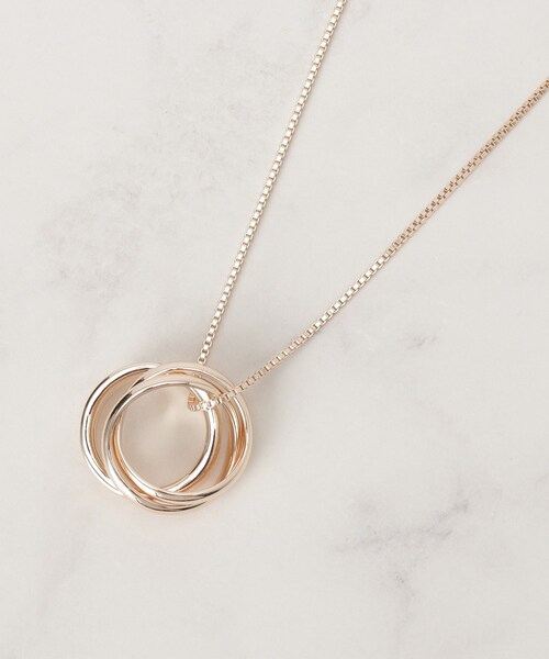 SHOO・LA・RUE（シューラルー）の「ラメエポリングネックレス（ネックレス・レディース・シルバー/ピンクゴールド/ゴールド・00）」の3枚目の写真