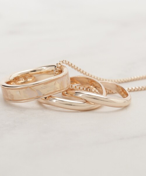 SHOO・LA・RUE（シューラルー）の「ラメエポリングネックレス（ネックレス・レディース・シルバー/ピンクゴールド/ゴールド・00）」の8枚目の写真