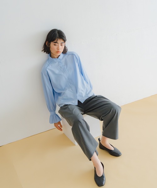 WHYTO.(ホワイト)の「「WHYTO. / ホワイト」タックワイドトラウザー(その他パンツ・レディース・チャコールグレー/ライトベージュ/ブラック・38/36)」の10枚目の写真