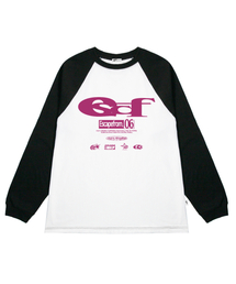 ピンク ESCF ロゴ コラージュプリント ロングスリーブ ブラック